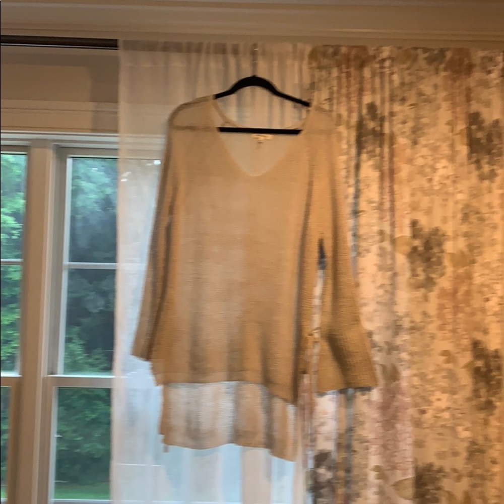 Sheer summer weight tunic sweater